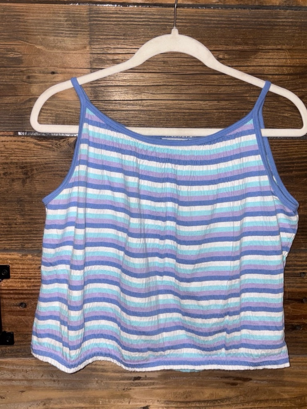 VINTAGE Y2K Energie Striped Camisole in Lavender, Light Blue & White